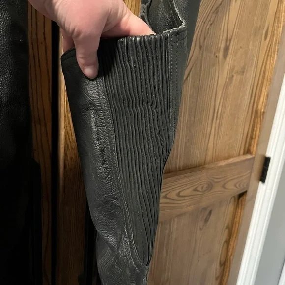 Nwot Motorcycle leather chaps L - Picture 6 of 11